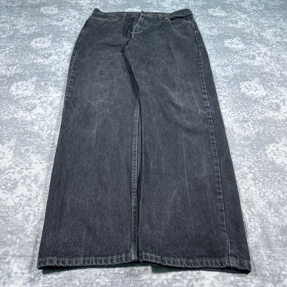 Unbranded Relaxed Fit Jeans Mens 36x34 Black Y2K Baggy Skater Grunge 112371 34